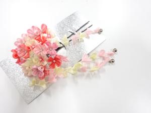 アンティーク　つまみ細工　びらびら簪